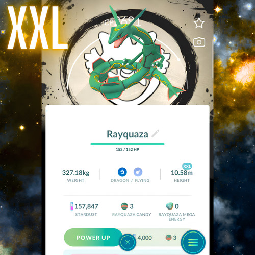 Pokémon rayquaza xxl go - pokémon, bg