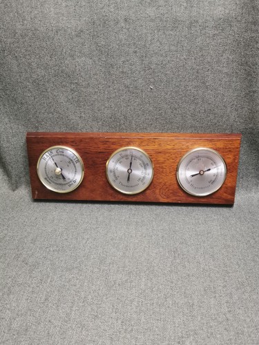 Vintage wooden weather station - vintage,