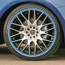 Barracuda Karizzma 8x18 cerchio cerchio in lega ET32 5x100 5x112 argento + Blue Trimline