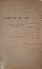 Pontieri,E. Pretesa fellonia di Pietro Ruffo 1926 ded.AUTOGRAF. CLASSICO STORIOG