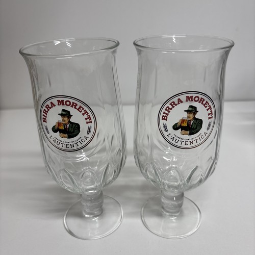Birra moretti pint glasses - 2,