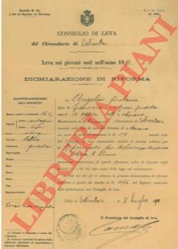 Militaria dichiarazione di - -,