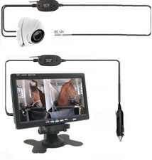 Trailer cam Kit sorveglianza trasporto cavalli telecamera wireless monitor 7" 