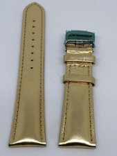 chronotech cinturino pelle liscio dorato mm 22 mm fibbia originale deploiant