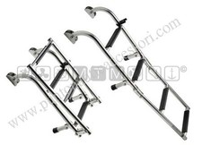 SCALETTA PIEGHEVOLE  FISSAGGIO A MURATA 4 GRADINI INOX FISSAGGIO POPPA NAUTICA