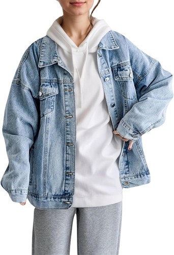 Giacca denim oversize donna