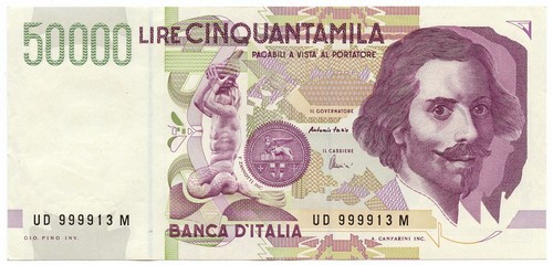 50000 lire gian lorenzo - lire,
