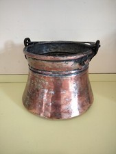 Antica Pentola Svasata In Rame