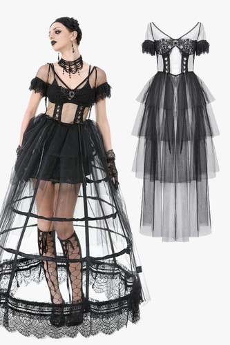 Abito lungo donna - dark, in
