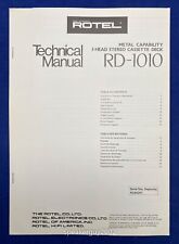 Manuale tecnico cassette Rotel