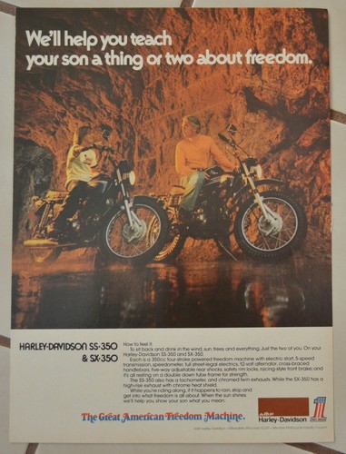 Pubblicità stampa moto harley - pubblicità,