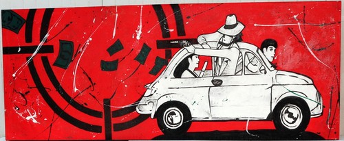 Quadro lupin iii - 150x60, su