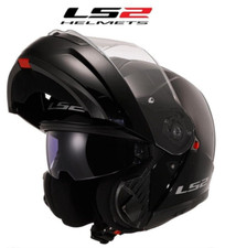 CASCO MODULARE LS2 STROBE 2 FF908 NERO LUCIDO DOPPIA VISIERA DOPPIA OMOLOGAZIONE