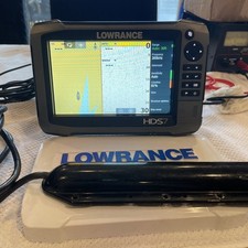 Unità di testa Lowrance HDS 7 Gen 3 W Final Asy XDCR SS HD e montaggio testata funzionante