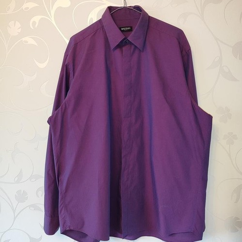 Camicia uomo balmain viola - camicia,