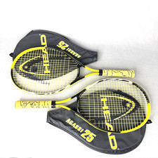 2 Racchette da Tennis Testa A. Agassi 25 Fascio Costante 3 7/8 Impugnatura XSL00 Giallo Nero