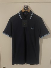 Polo Fred Perry Made In England blu navy taglia 38 media nuova con etichette