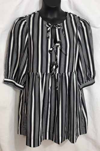 Women black white stripe - black,
