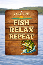 Insegna Pesca Lake Life 8x12