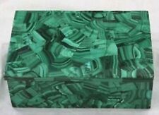 Portagioie in marmo bianco pietra malachite copertura lavoro bomboniera SCATOLA v...