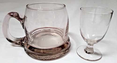 Antique glass tankard tavern - glass,