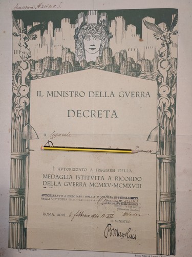Onoreficenza pergamena - onoreficenza,