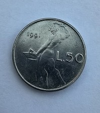 MONETA   REPUBBLICA ITALIANA  50 LIRE Piccola  1991