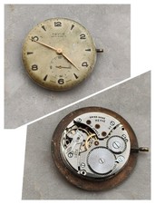 40s REVUE Cal. 57 VINTAGE WATCH MOVEMENT MOVIMENTO UHREN DIAL 31,5mm WORKING