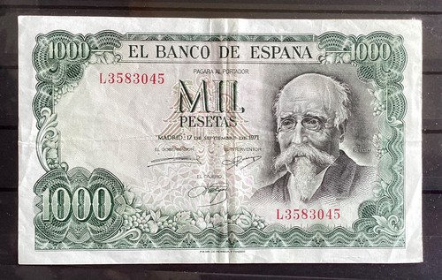 1000 pesetas 1971 echegaray - , *