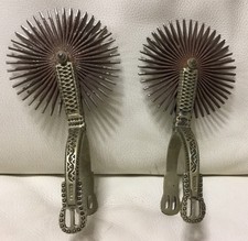 ? Antica coppia di speroni CHILE da equitazione Gaucho  altezza 22 cm