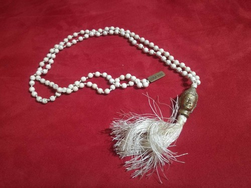 Buddha mala bianco perla - mala,