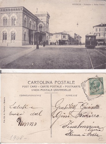 Cartolina brescia palazzina - brescia, a