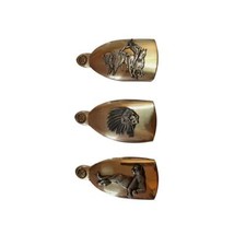 Fibbia in Ottone 4 cm Indiani d’america Vintage