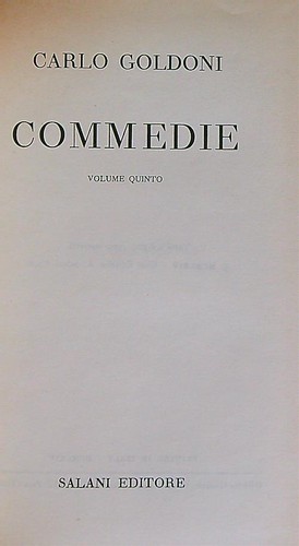 Commedie vol goldoni carlo - vol,
