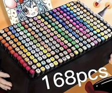 Marcatori Alcolici 168 Colori Doppia Punta NUOVI Autunno Affare Spedizione Inclusa