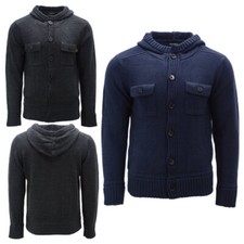 Cardigan uomo PULL and BEAR manica lunga felpa con cappuccio pullover maglia maglione casual