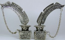 CALAMAIO PENNA PIUMA D'OCA BOMBONIERE LAUREA ARGENTO ECONOMIA LEGGE MEDICINA