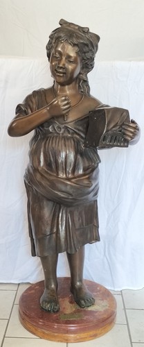 Statua bronzo zingarella - bronzo,