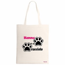 Borsa ecru scritta - di, un