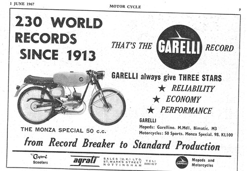 1967 advert for garelli - for,