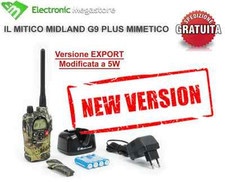 RICETRASMITTENTE MIDLAND G9 PLUS MIMETIC PMR/LPD 446 WATERPROOF BIBANDA 5W NUOVO