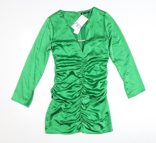 Zara mini abito donna raso - zara,