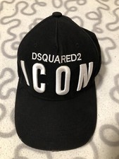 dsquared2 cappello Berretto Nero Ricamato Come Nuovo