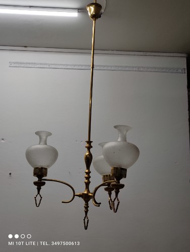 Lampadario bocce ottone - 3,
