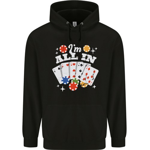 Felpa uomo poker cotone - felpa, da