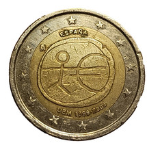 2 Euro Commemorativi Spagna 2009 Unione Economica Monetaria UEM