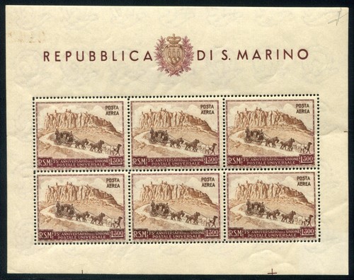 1951 san marino foglietto - san,