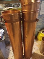 Canna fumaria tubo per fumo da 100 cm in rame , Diametro 20cm