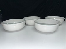 SET 4--Cassa e Barile Ciotole Arti Culinarie Zuppa Cereali Insalata Porcellana Bianco