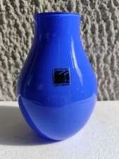 Carlo Moretti Vaso Serie “I Cinesi” Vetro Di Murano blu  Design Venezia Firmato